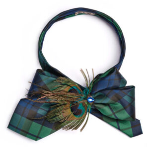 Bow necktie Scottish tartan