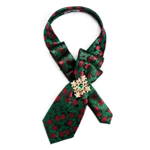 Pleated necktie floral pattern