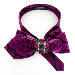 Bow necktie paisley pattern