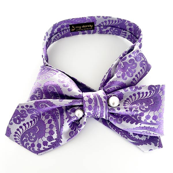 Bow necktie paisley pattern