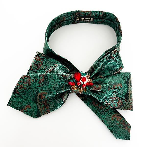 Bow necktie paisley pattern