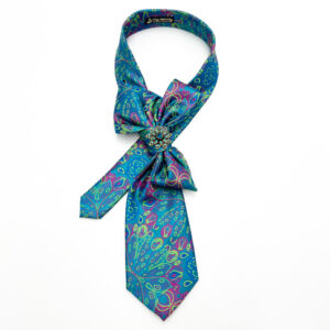 Ascot necktie floral pattern