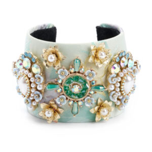 Mint Baroque metal cuff bracelet