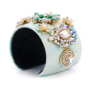 Mint Baroque metal cuff bracelet