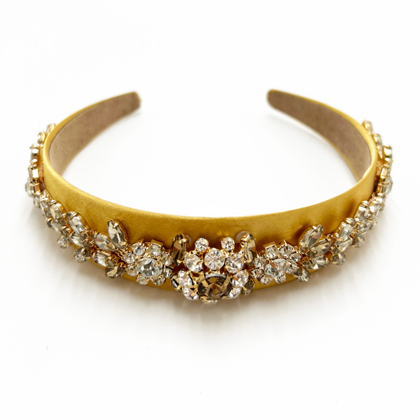 Gold satin headband