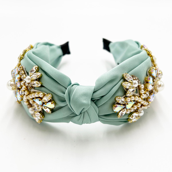 Light Tiffany blue satin headband