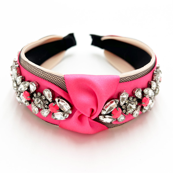 Neon pink headband