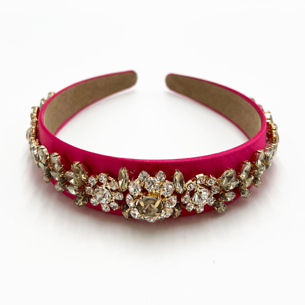 Fuchsia satin headband