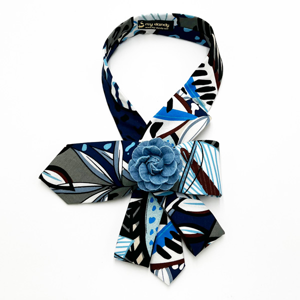 Neckerchief necktie flower pattern