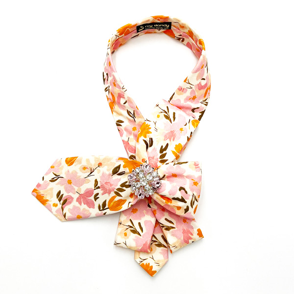 Neckerchief necktie flower pattern