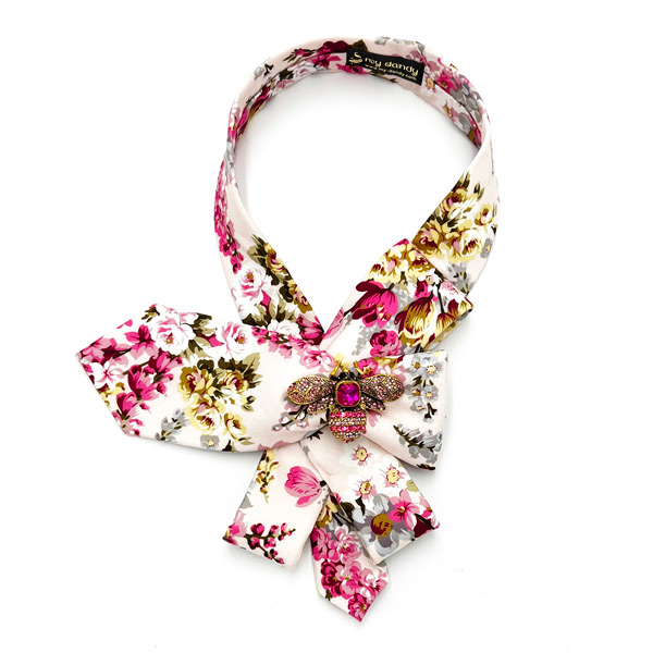 Neckerchief necktie flower pattern