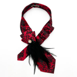 Pleated necktie floral pattern