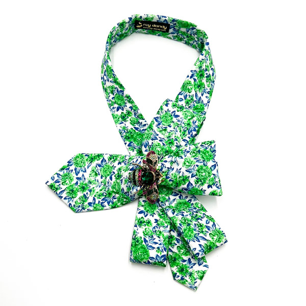 Neckerchief necktie flower pattern