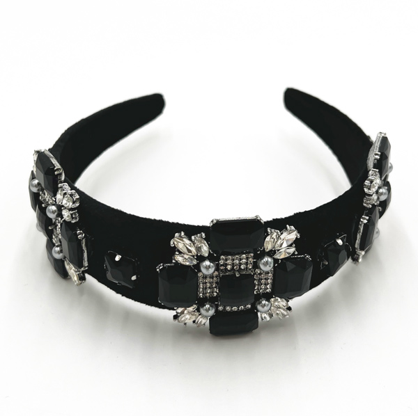 Black velvet headband